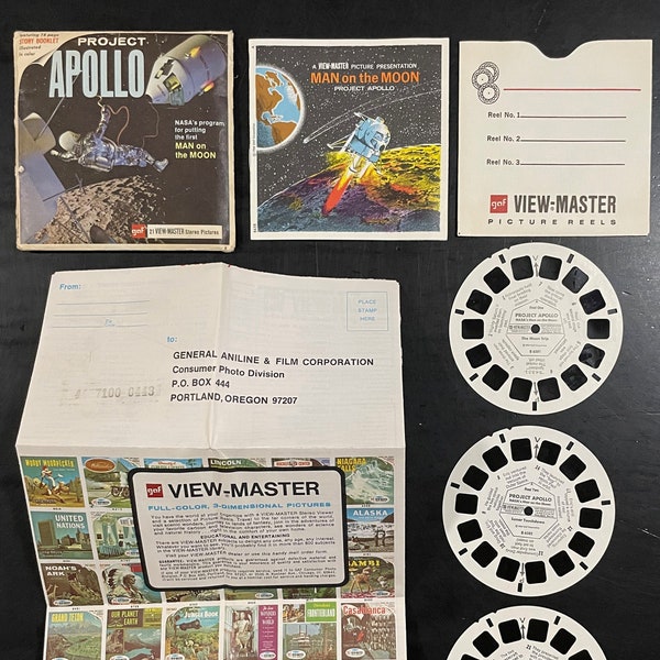 Project Apollo 21 View-Master Stereo Pictures (3 Reels), Packet No. B 658, NASA's Program for Putting the first Man on the Moon, 1964