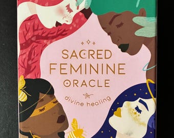 Sacred Feminine Oracle: Divine Healing 43-Card Deck with Guidebook, By Malory Malmasson & Marion Blanc, Rockpool Publishing 2023, Like New