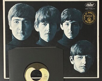 The Beatles Vintage Record Lot: Meet The Beatles! Capitol Records LP + , Act Naturally Yesterday Apple Records 7-Inch Single, NM/VG+