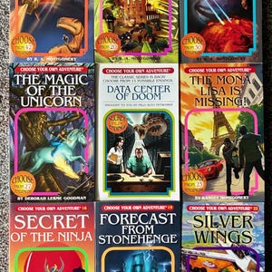 9 Choose Your Own Adventure Books - Data Center of Doom by Palo Alto Networks + Silver Wings Mona Lisa Stonehenge Magic Unicorn & More