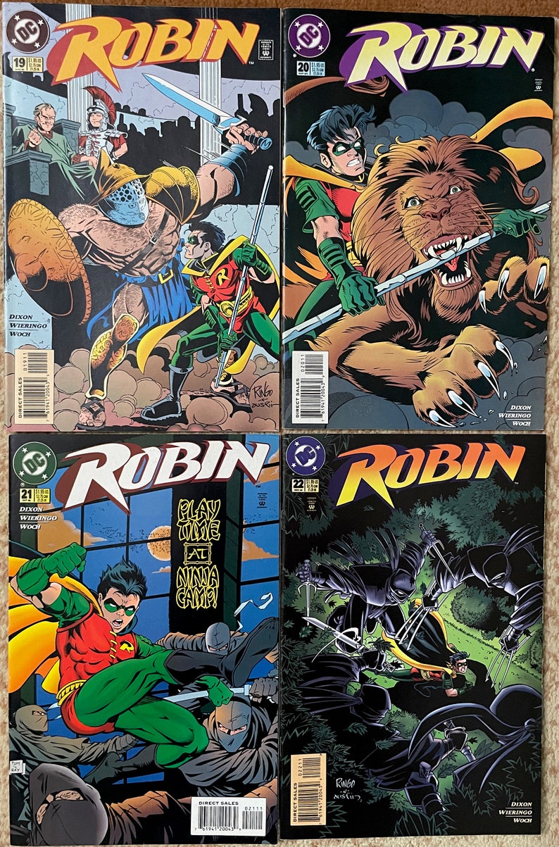 Robin Dc Comics First Issue Robin by Chuck Dixon Comic Book Lot Issues 19, 20, 21, 22 19-22 DC ...