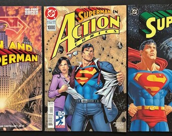 Superman DC Comics TPB Lot: Superman For Earth by Roger Stern; Man and Superman by Marv Wolfman; Superman in Action Comics