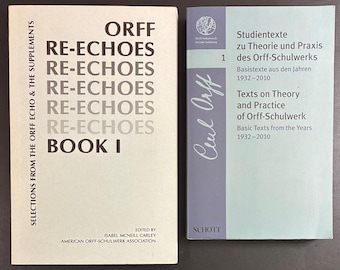 Orff-Schulwerk Teaching Book Lot: Texts on Theory and Practice of Orff-Schulwerk 1932 - 2010 + Orff Re-Echoes Book 1, PB VG