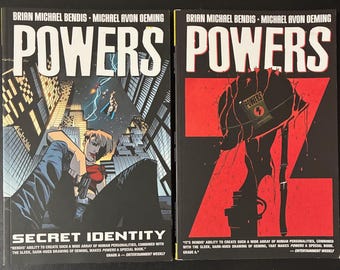 Powers Secret Identity Volume 11 + Powers Z Vol. 13 By Brian Michael Bendis & Michael Avon Oeming, Icon Comics First Printing TPBs