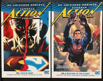 DC Universe Rebirth Superman Action Comics, Volume 1 Path of Doom + Vol 2 Welcome To The Planet by Dan Jurgens DC Comics TPB First Printings