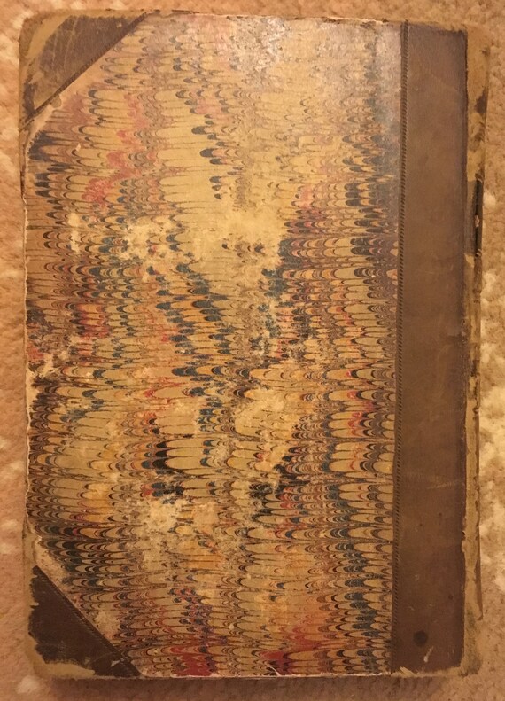 1836 Rare Collection Of Plays By Goethe Published By Georg Joachim Göschen Leather Spine Marbled Boards Gold Gilt Accents German - 