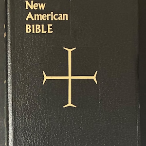 Saint Joseph Edition of The New American Bible NAB, Illustrated LARGE Type, 1970 Catholic Book Publishing Leather Bound