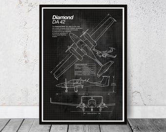 Blueprint B727 poster print. Boeing Aviation poster. Aircraft
