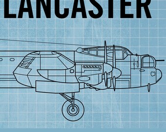 Wee Blue Coo Avro Lancaster RAF Bomber Weihnachtskarte – Mit Schaltplan-Design