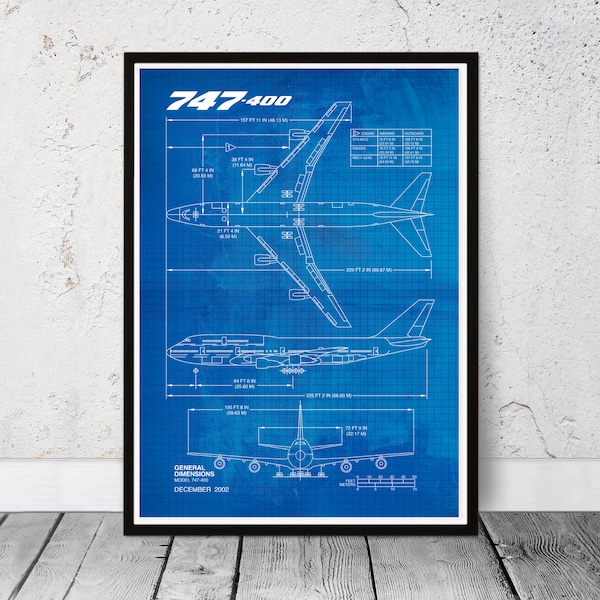 Airplane Blueprint - Etsy