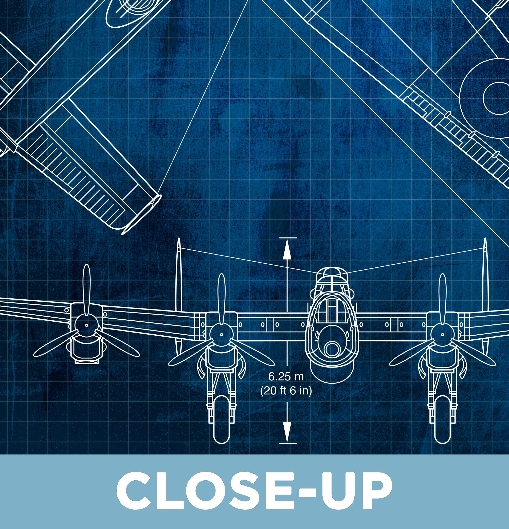 Blueprint Lancaster Bomber Avro Lancaster British WW2 Heavy Etsy UK