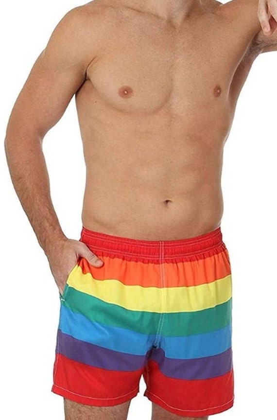 pride swim shorts