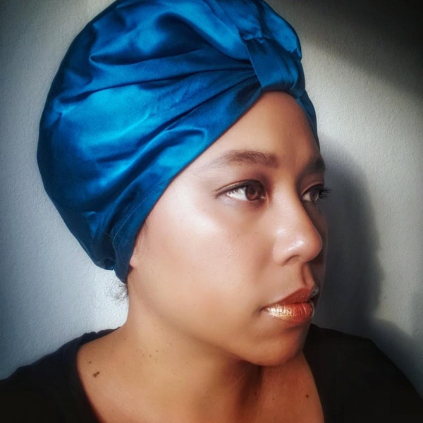 Turban en soie de mûrier, protection des cheveux lisses, anti-frisottis, cheveux hydratés