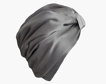 Pure Mulberry Silk Turban 19momme - Grey