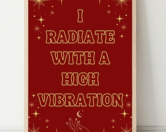 High Vibration Wall Art | Celestial Magic Wall Art | Manifestation Digital Download | Cosmic Energy Decor
