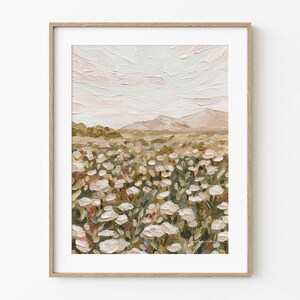 Summer Sway -- Fine Art Print, Stretched Canvas Print, Wall Decor, Flower Painting, Wall Art, Landscape, Art Decor, Wildflowers Print