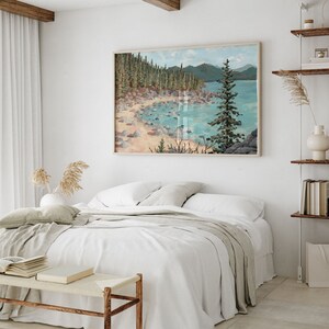 シークレット・コーブ・ファインアートプリント – タホ湖の風景、山の絵画 画像 3