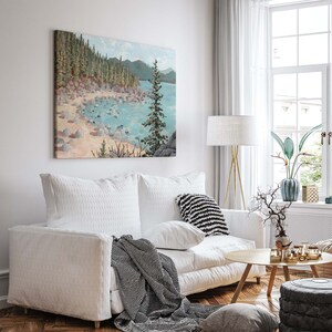 シークレット・コーブ・ファインアートプリント – タホ湖の風景、山の絵画 画像 5
