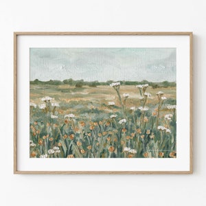 Schilderij Kahle Wildflowers – Lake Tahoe Meadow Fine Art-afdruk