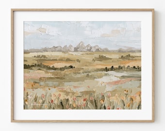 Grand Tetons -- Fine Art Print, Stretched Canvas Print, Grand Tetons National Park, Mountain Art Print, Jackson Hole Print, Art Gift Idea