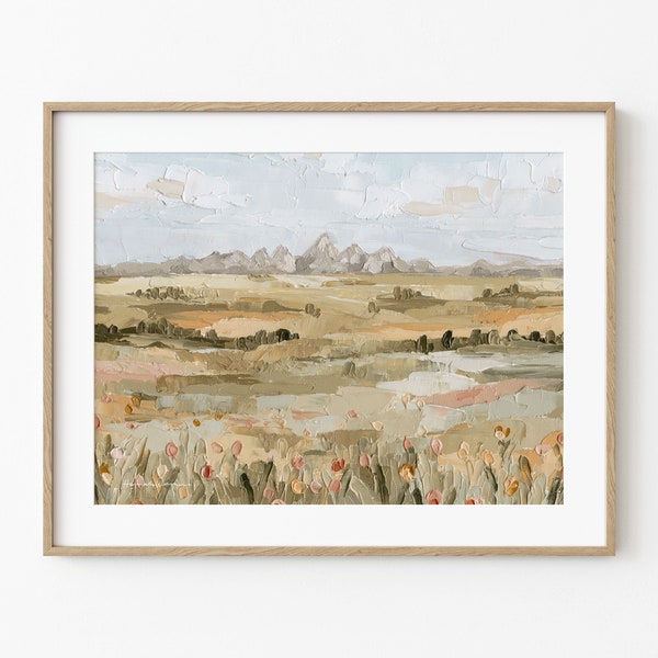 Grand Tetons -- Fine Art Print, Stretched Canvas Print, Grand Tetons National Park, Mountain Art Print, Large Landscape Print, Art Gift Idea