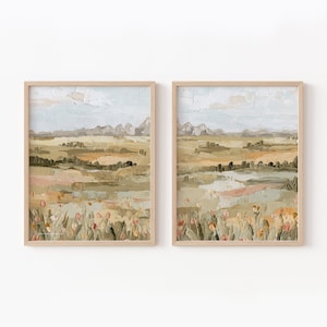 Set of 2 Prints -- Pick Your Print | Fine Art Print | Stretched Canvas | Diptych | Mountain Painting | Flower Painting | Beach Print