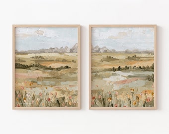 Grand Tetons Wall Art Diptych, Mountain Landscape Set of 2 Prints