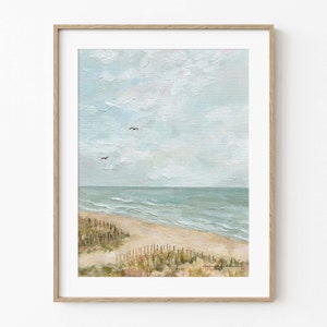 Carolina Coast -- Fine Art Print, Stretched Canvas, Wall Decor, Coastal Painting, Wall Art, Landscape, Art Decor, Gift Idea