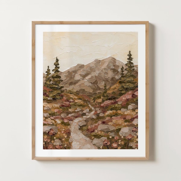 Mountain Byway Ölgemälde Druck - Landschaft der Landschaft von Nevada
