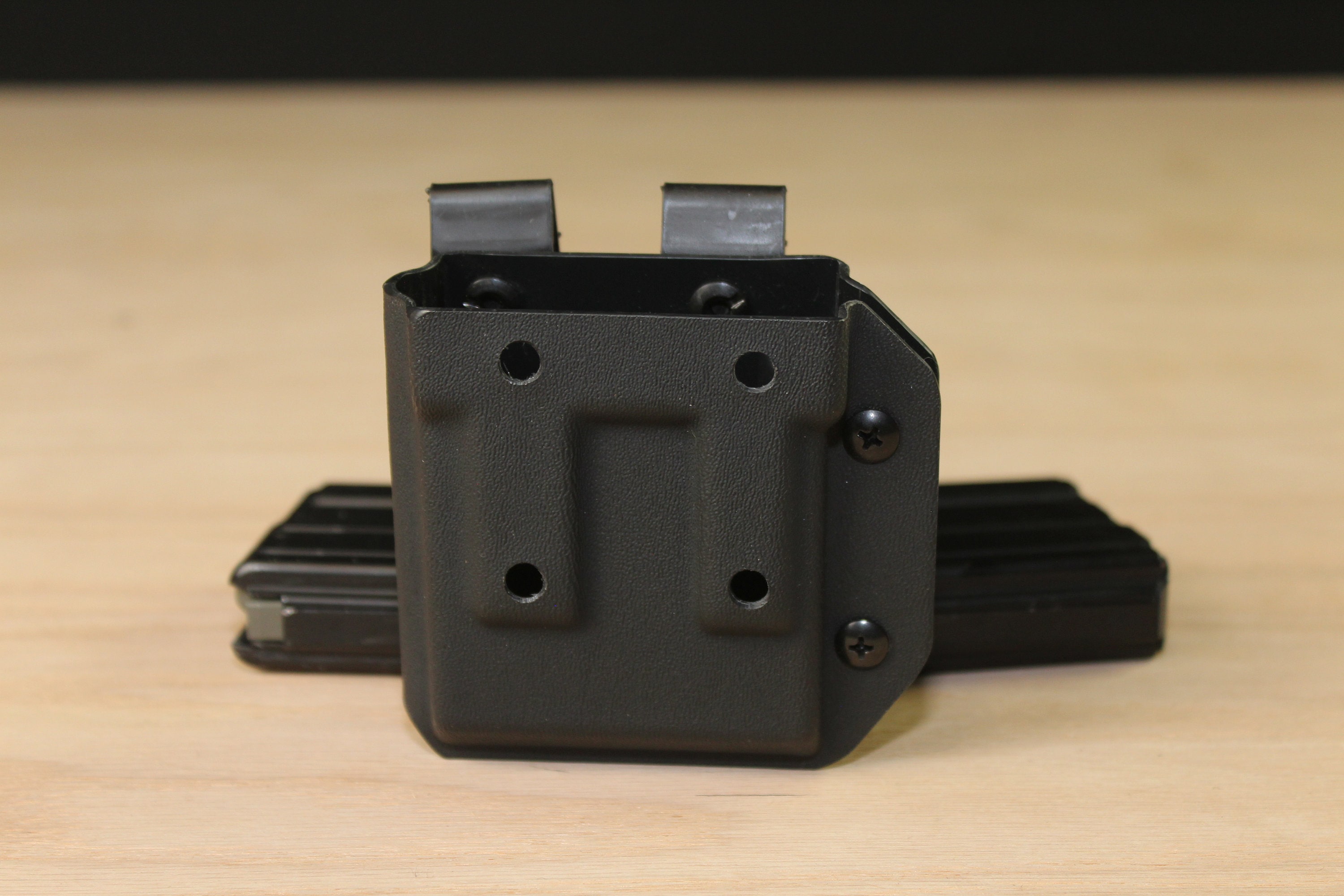 Black Custom Kydex AR15 Magazine Holder / Kydex Holster or Mag Holster