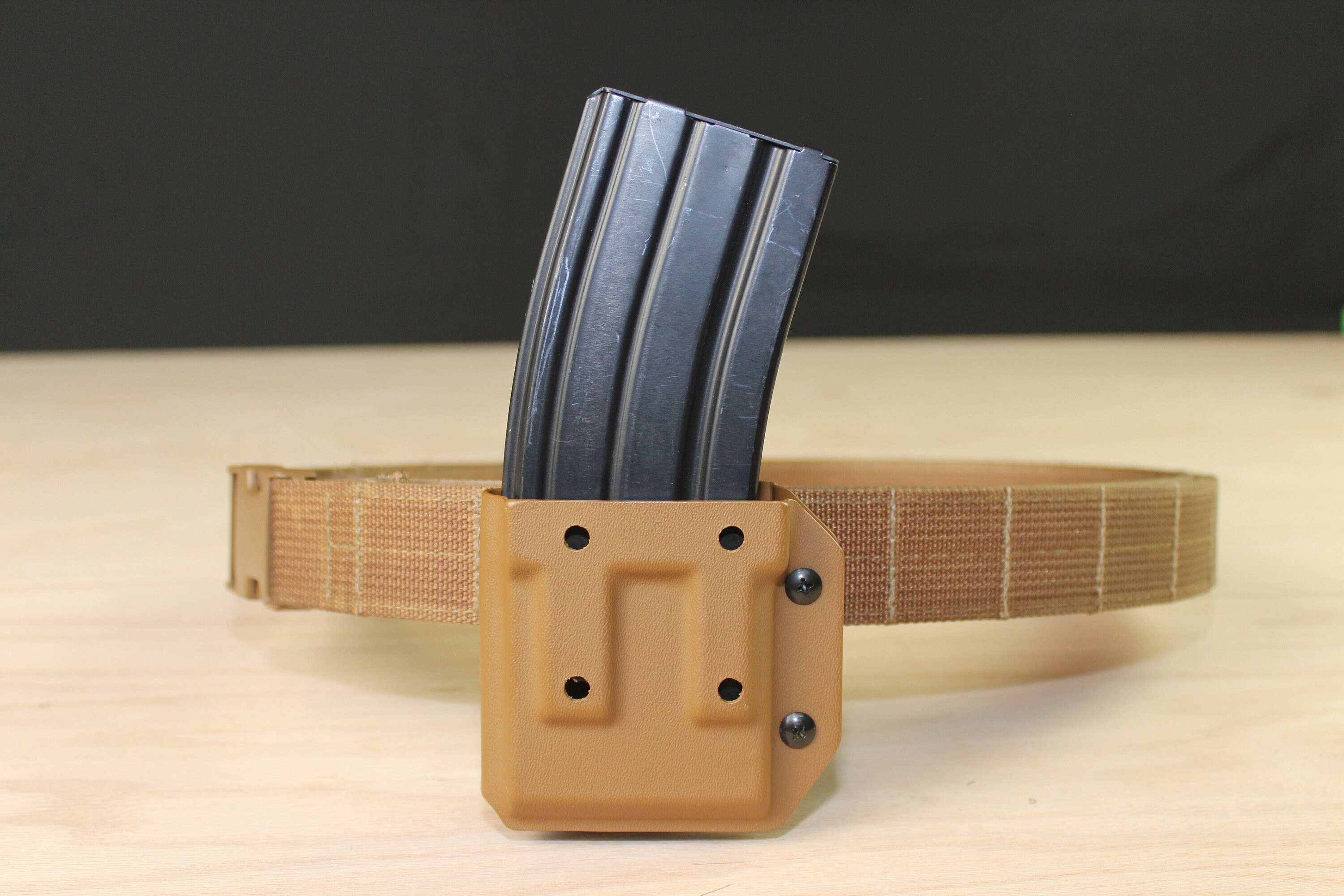 Coyote Brown Custom Kydex AR15 Magazine Holder / Kydex Holster or Mag