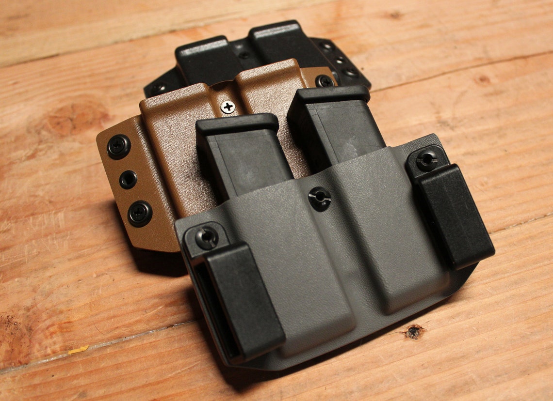 Gray Tactical Glock 19 Magazine Pouch Kydex Magazine Pouch Etsy