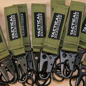 Olive Drab Green Key Fob Key Chain Keychain Key Chain For Men Key Fob Keychain Key Clip Fabric Key Fob Belt Clip Keychain Keychain Clip