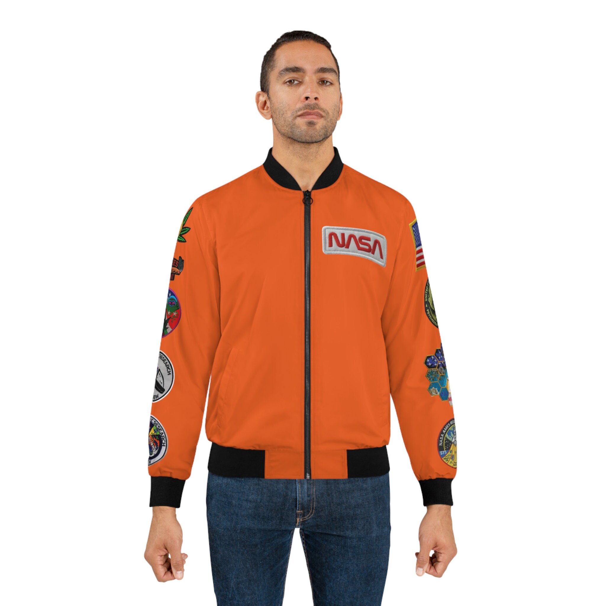 Orange store nasa windbreaker