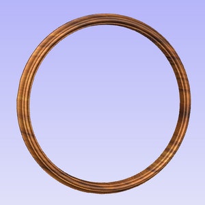 Round frames (2) for picture, photo or mirror - STL file for CNC cut, 3D print, Artcam, Aspire, Cut3D