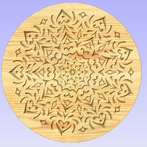 Digital file for cutting digital dxf svg eps for carving, geometric pattern, symmetric pattern, laser engraving image 5