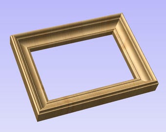 Rectangular Frame STL File – CNC Router Carving Model (Digital Download)