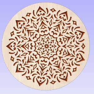 Digital file for cutting digital dxf svg eps for carving, geometric pattern, symmetric pattern, laser engraving image 1
