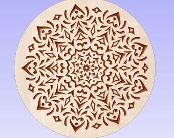 Digital file for cutting - digital dxf svg eps for carving, geometric pattern, symmetric pattern, laser engraving