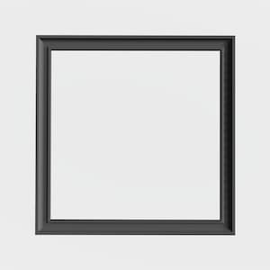 May include: A black picture frame with a simple, rectangular design. The frame is made of wood and has a smooth, matte finish.