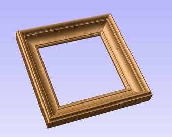 Square Decorative Frame STL File – CNC Router 3D Model (Digital Download)