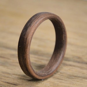 Wooden ring, walnut, ring, engagement rings, wooden rings for women, wooden rings for men, personalized wooden wedding band