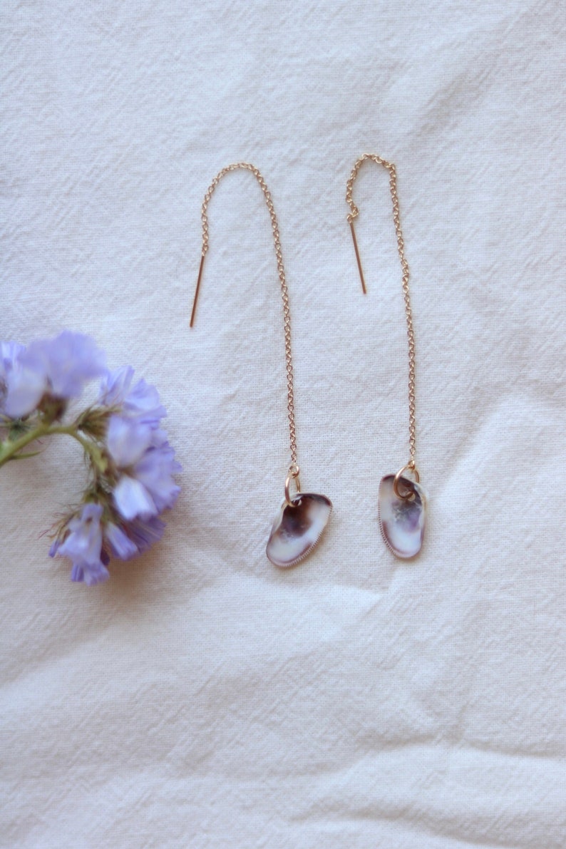 Seashell Threader Earrings