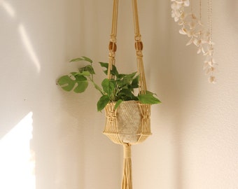 Macrame Plant Hanger / Home Decor / Retro