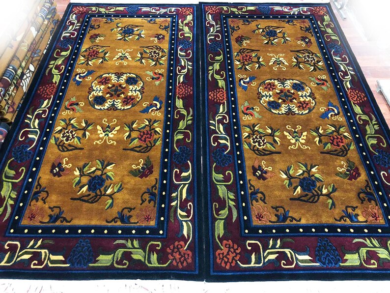 Handmade Tibetan Rug Carpet Wool 90x180cm 3x6ft 100 Etsy