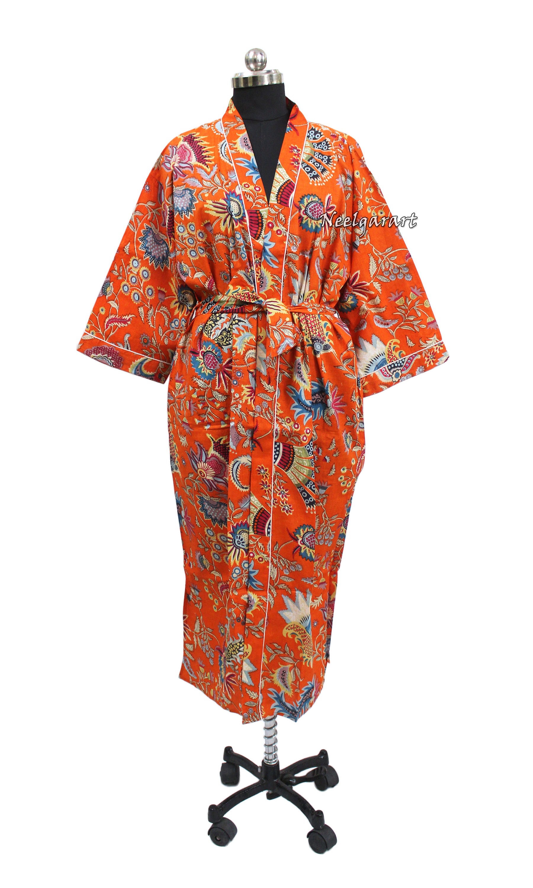 Indian Handmade Cotton Kimono Indian Women Wear Body Etsy