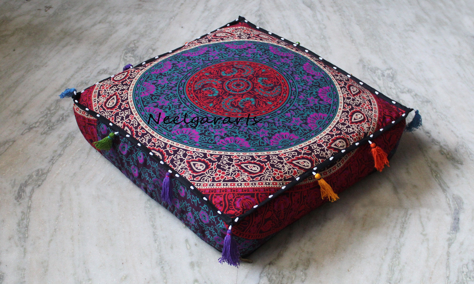 22x22x4 Square Cushion Cover 20x20x4 Meditation Etsy UK