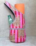 Quilted Tiger Print Yoga Mat Bag: Handmade Cotton Tote product logo