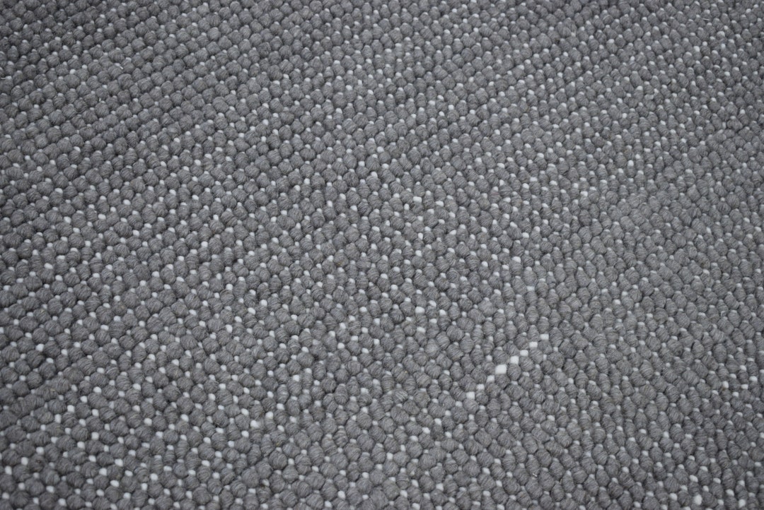 5x8 and 8x10 Large Solid Gray Chunky Wool Rug Made With Soft - Etsy