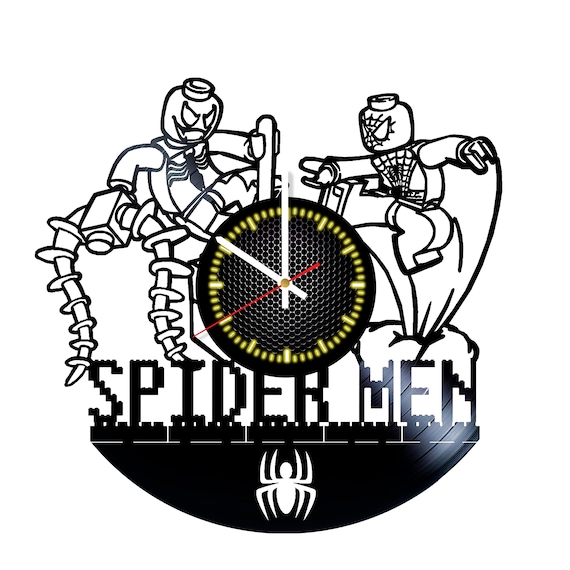 The Lego Spiderman Vinyl Record Wall Clock Unique Handmade Etsy
